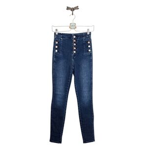 J Brand Skinny Jeans Mid Rise Dark Wash Stretch Denim Size 26 Classic Fit